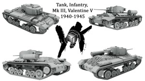 Tank, Infantry,  Mk III, Valentine V 1940-1945_1/72