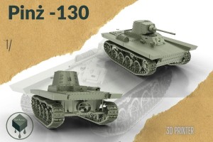 Polski czołg pływający Pinż-130 1/72